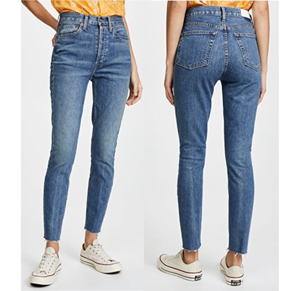 RE/DONE Originals High Rise Ankle Crop Size 29 NEW - Picture 1 of 10
